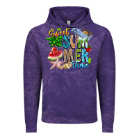 Cloud Purple summer time Vintage Hoodie - CowhideDigitalArt