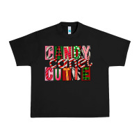 Black Candy Cane Cutie Urban Heavy Tee - FaDigitalArtStudio
