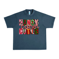 Midnight Navy Candy Cane Cutie Urban Heavy Tee - FaDigitalArtStudio