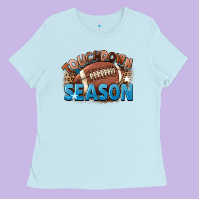 Touchdown Season Ladies Tee Designed By Fadigitalartstudio