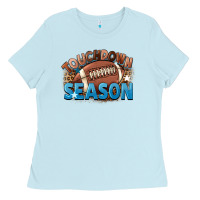 Baby Blue touchdown season Ladies Tee - FaDigitalArtStudio