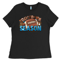 Black touchdown season Ladies Tee - FaDigitalArtStudio