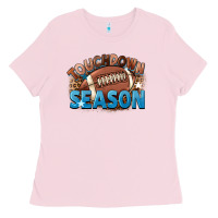 Bubblegum Pink touchdown season Ladies Tee - FaDigitalArtStudio