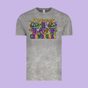 Happy Crawdi Gras Mardi Gras Crawfish Vintage Tee Designed By Fadigitalartstudio