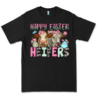 Black Happy Easter Heifers Premium Tee - OliviaCreatesArt