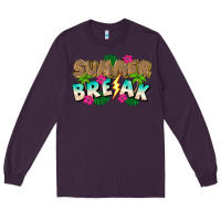 Plum Summer Break Long Sleeve Tee - CowhideDigitalArt