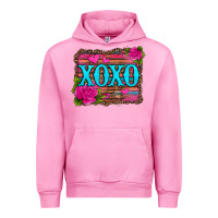 Fuchsia Pink xoxo valentine's day pink roses and hearts Urban Hoodie - Jasminsmagicworld
