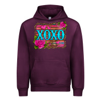Mauve Wine xoxo valentine's day pink roses and hearts Urban Hoodie - Jasminsmagicworld