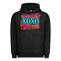 Pigment Black xoxo valentine's day pink roses and hearts Urban Hoodie - Jasminsmagicworld
