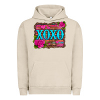 Pigment French Oak xoxo valentine's day pink roses and hearts Urban Hoodie - Jasminsmagicworld