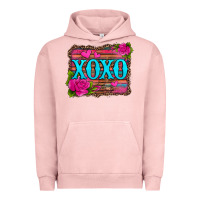 Pigment Salmon xoxo valentine's day pink roses and hearts Urban Hoodie - Jasminsmagicworld