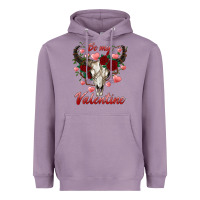 Lavender be my valentine bull skull Heavyweight Hoodie - RanaPortraitStore