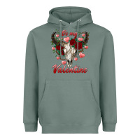 Sage be my valentine bull skull Heavyweight Hoodie - RanaPortraitStore
