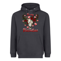 Smoke be my valentine bull skull Heavyweight Hoodie - RanaPortraitStore