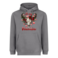 Storm be my valentine bull skull Heavyweight Hoodie - RanaPortraitStore