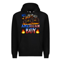 Black all american boy monster truck Premium Hoodie - Artiststas