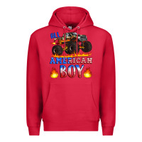 Cardinal all american boy monster truck Premium Hoodie - Artiststas