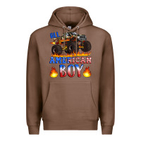 Chestnut all american boy monster truck Premium Hoodie - Artiststas
