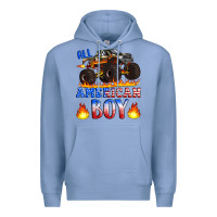 Colony Blue all american boy monster truck Premium Hoodie - Artiststas