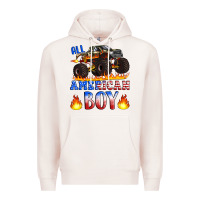 Pale Pink all american boy monster truck Premium Hoodie - Artiststas
