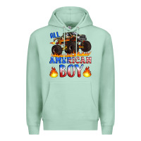 Seafoam all american boy monster truck Premium Hoodie - Artiststas