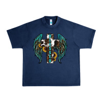Navy western wings cross blessed Urban Heavy Tee - RanaPortraitStore