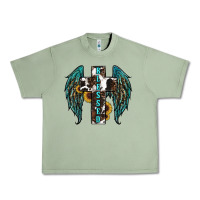 Oil Green western wings cross blessed Urban Heavy Tee - RanaPortraitStore