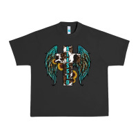 Pigment Black western wings cross blessed Urban Heavy Tee - RanaPortraitStore