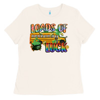 Bone Loads of luck with school bus St. Patrick's Day Ladies Tee - FaDigitalArtStudio