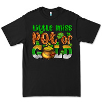 Black St. Patrick's little miss pot of gold Premium Tee - OliviaCreatesArt