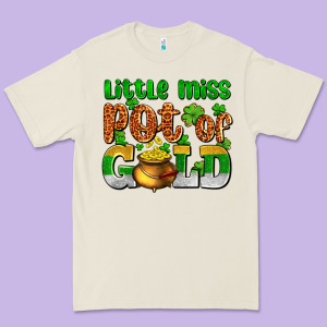 St. Patrick's Little Miss Pot Of Gold Premium Tee Designed By Oliviacreatesart