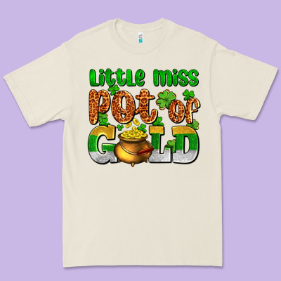 St. Patrick's Little Miss Pot Of Gold Premium Tee Designed By Oliviacreatesart