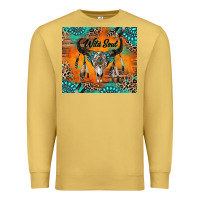 Antique Gold wild soul boho bull skull Premium Sweatshirt - RanaPortraitStore