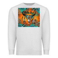 Oatmeal Heather wild soul boho bull skull Premium Sweatshirt - RanaPortraitStore