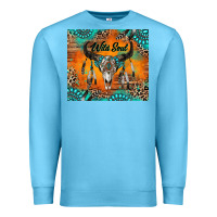 Ocean Blue wild soul boho bull skull Premium Sweatshirt - RanaPortraitStore