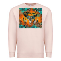 Pale Pink wild soul boho bull skull Premium Sweatshirt - RanaPortraitStore