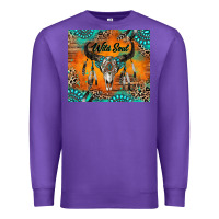 Purple wild soul boho bull skull Premium Sweatshirt - RanaPortraitStore