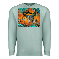 Seafoam wild soul boho bull skull Premium Sweatshirt - RanaPortraitStore