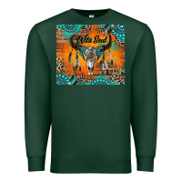 Sports Green wild soul boho bull skull Premium Sweatshirt - RanaPortraitStore