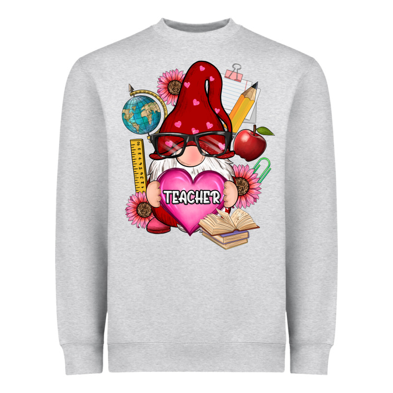 Valentines Day Teacher Gnome Heavyweight Sweatshirt by RanaPortraitStore | Teevron