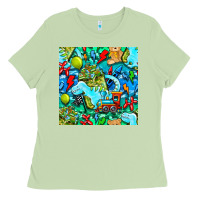 Matcha boy child coffee cup and teddy bear with thunderbolts and camouflage s Ladies Tee - BundleAndBundleShop