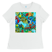 Boy Child Coffee Cup And Teddy Bear With Thunderbolts And Camouflage S Ladies Tee | Teevron