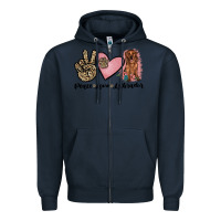 Navy peace love labrador Zipper Hoodie - JahusDesignShop