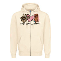 Sandshell peace love labrador Zipper Hoodie - JahusDesignShop