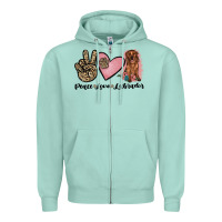Seafoam peace love labrador Zipper Hoodie - JahusDesignShop