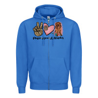 True Royal peace love labrador Zipper Hoodie - JahusDesignShop