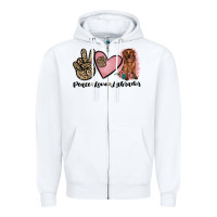 White peace love labrador Zipper Hoodie - JahusDesignShop