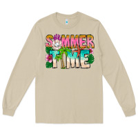 Mushroom Summer Time Long Sleeve Tee - CowhideDigitalArt