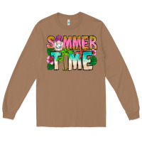 Toasted Coconut Summer Time Long Sleeve Tee - CowhideDigitalArt