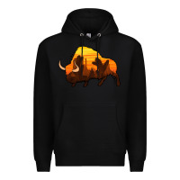 Black western bison Premium Hoodie - Jasminsmagicworld